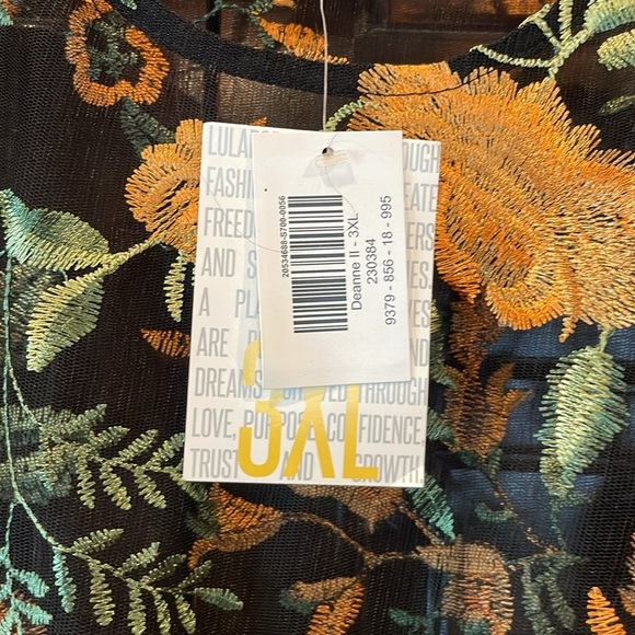 Nwt! Gorgeous maxi dress, see through with embroidered flowers - Picture 9 of 11